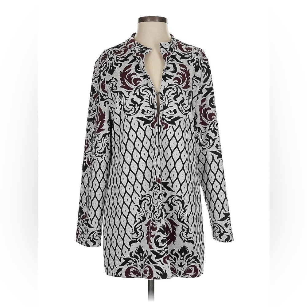 Peck & Peck Black and White Patterned Blazer